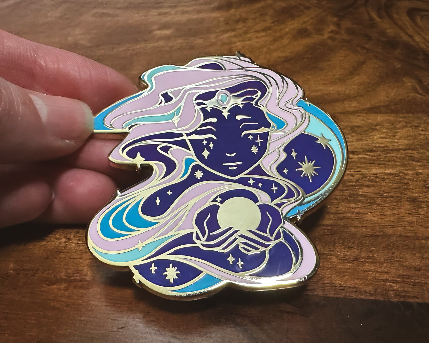 ALTERNATE Gold Celestial Garden Sun Goddess Hard Enamel Pin