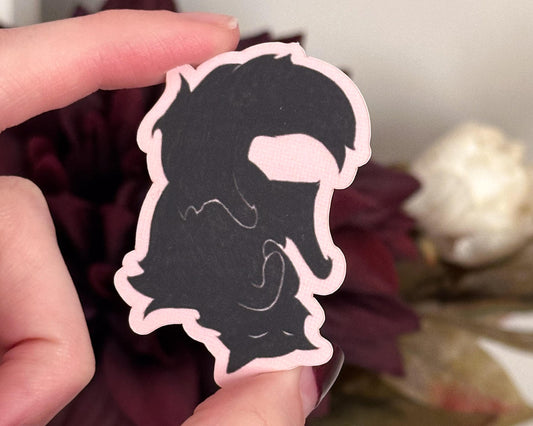 Sleepy Cat Familiar Die Cut Sticker