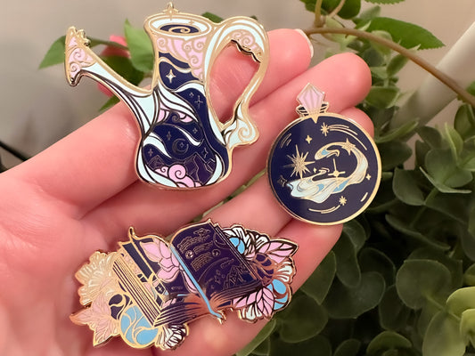 SECONDS BUNDLE | Gold Celestial Gardening Supplies Hard Enamel Pins