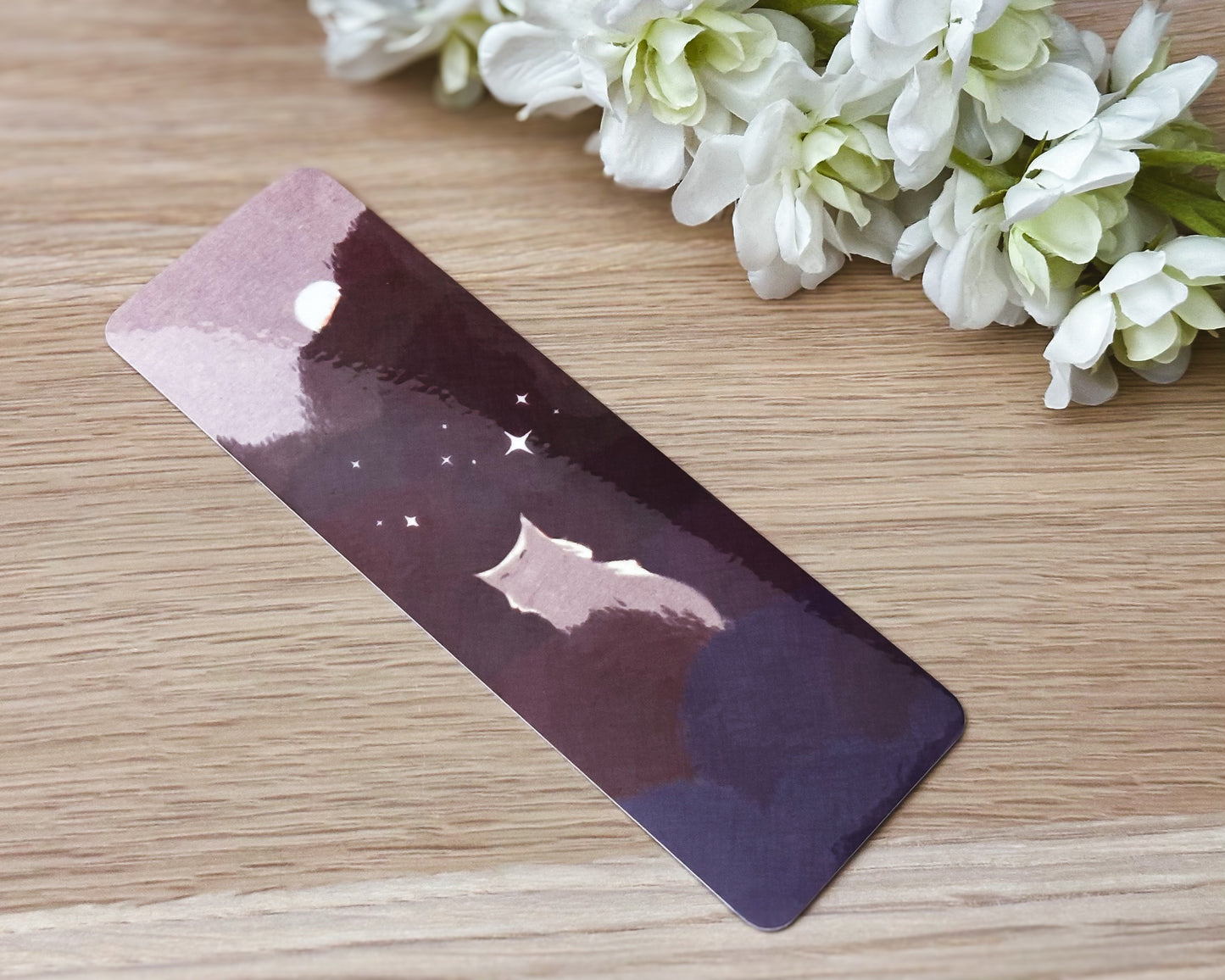 Handmade Sunset Cat Bookmark