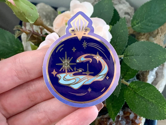 Celestial Garden Starlight Potion Die Cut Gold Mirror Effect Sticker