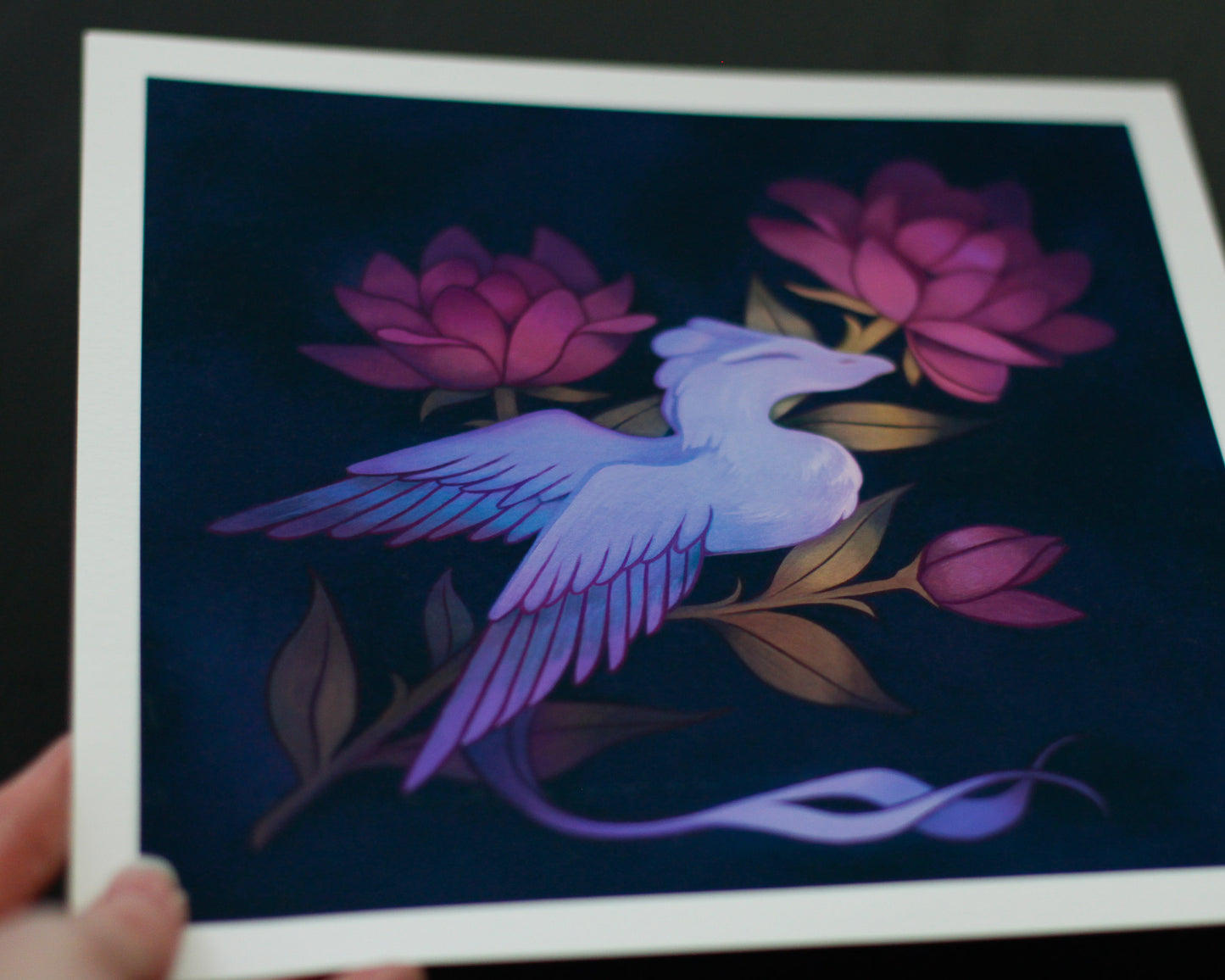 Floral Dragon Fine Art Print | 8.5x8.5