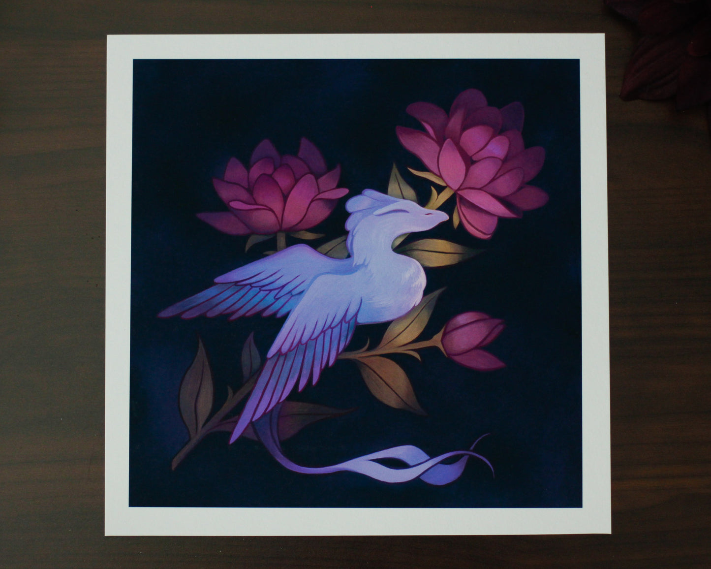 Floral Dragon Fine Art Print | 8.5x8.5