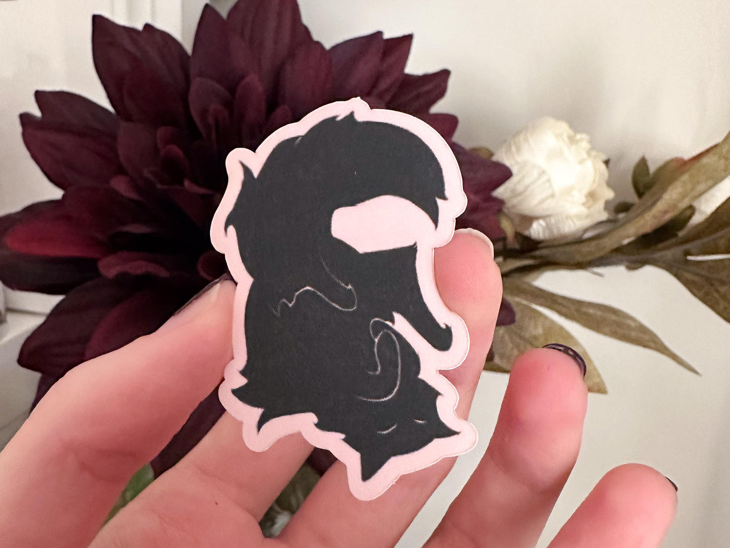 Sleepy Cat Familiar Die Cut Sticker