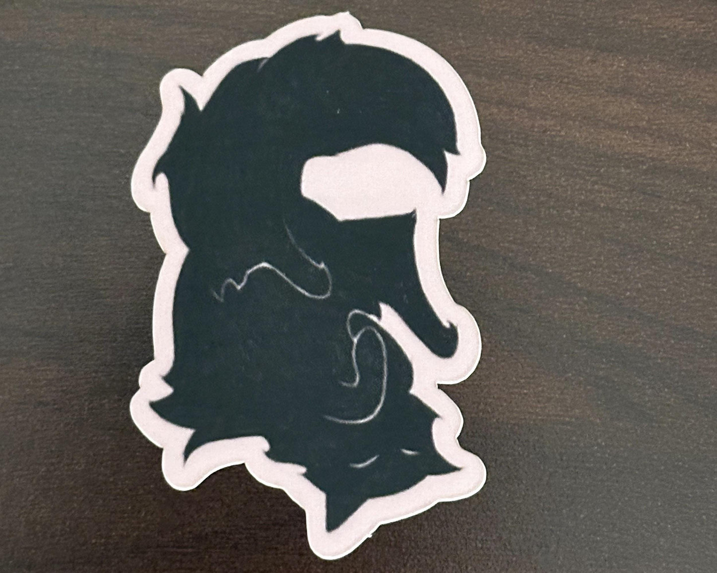 Sleepy Cat Familiar Die Cut Sticker