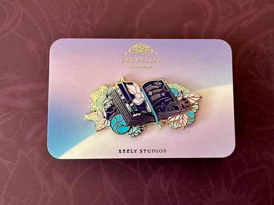 Gold Tome of Celestial Gardening Hard Enamel Pin