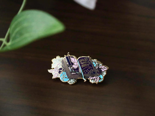 SECONDS | Gold Tome of Celestial Gardening Hard Enamel Pin - Discontinued Version - Celestial Garden Collection