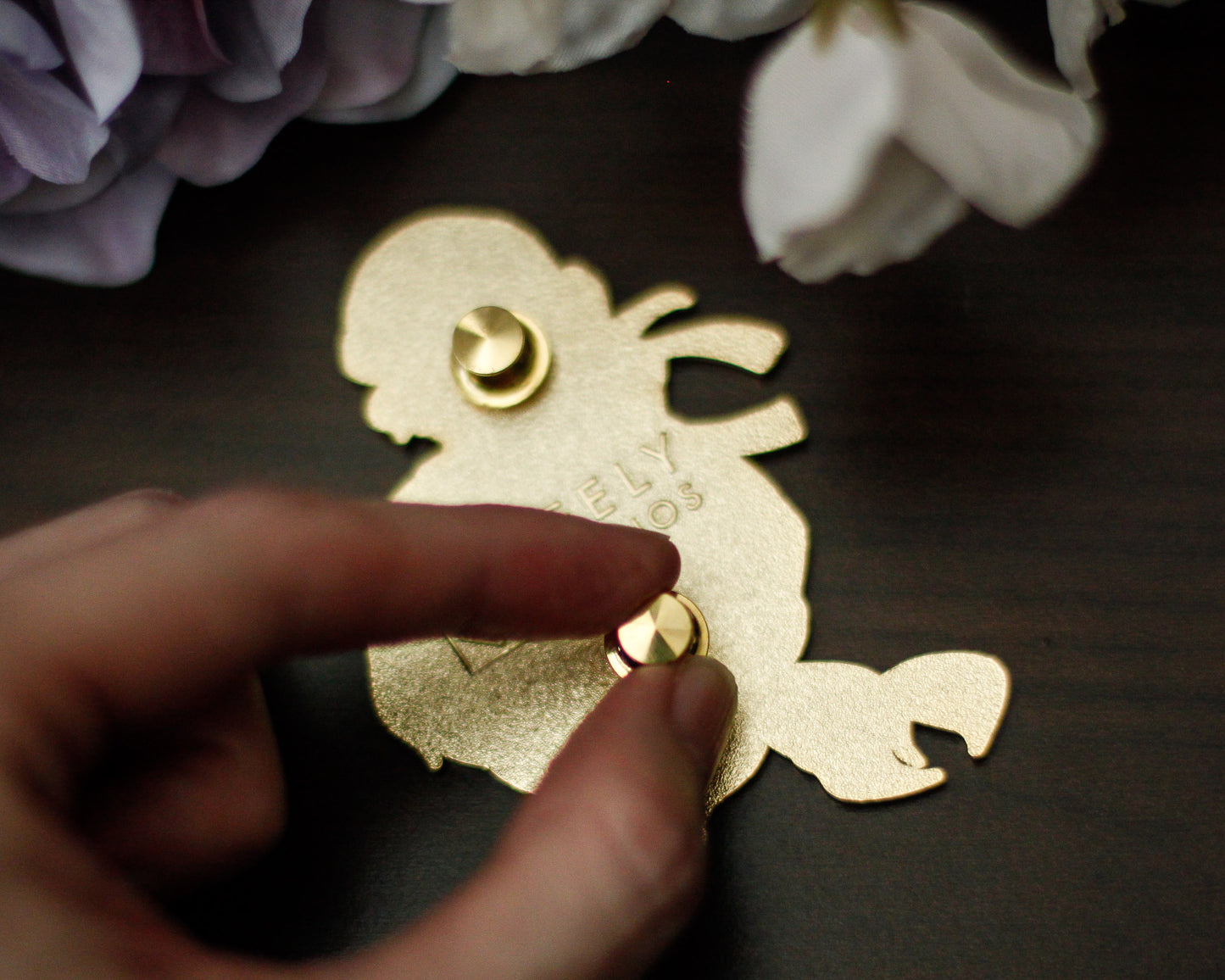 Set of 2 Gold Locking Enamel Pin Backs