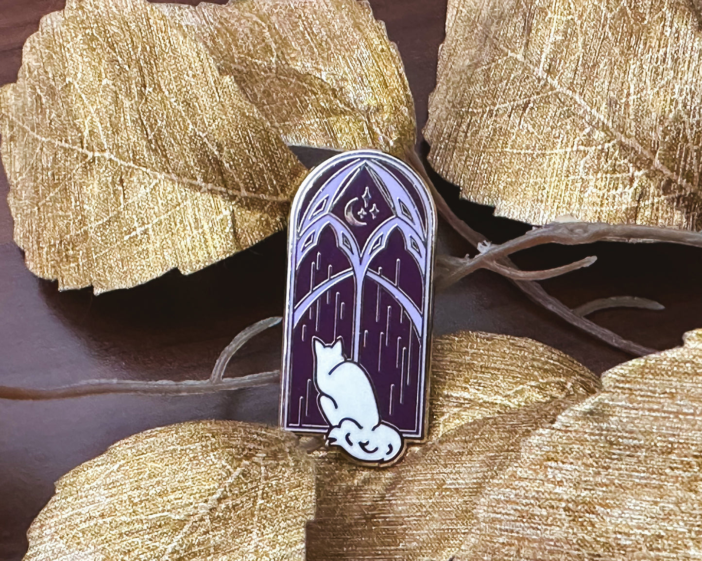 SECONDS | Windowsill Cat Hard Enamel Pin