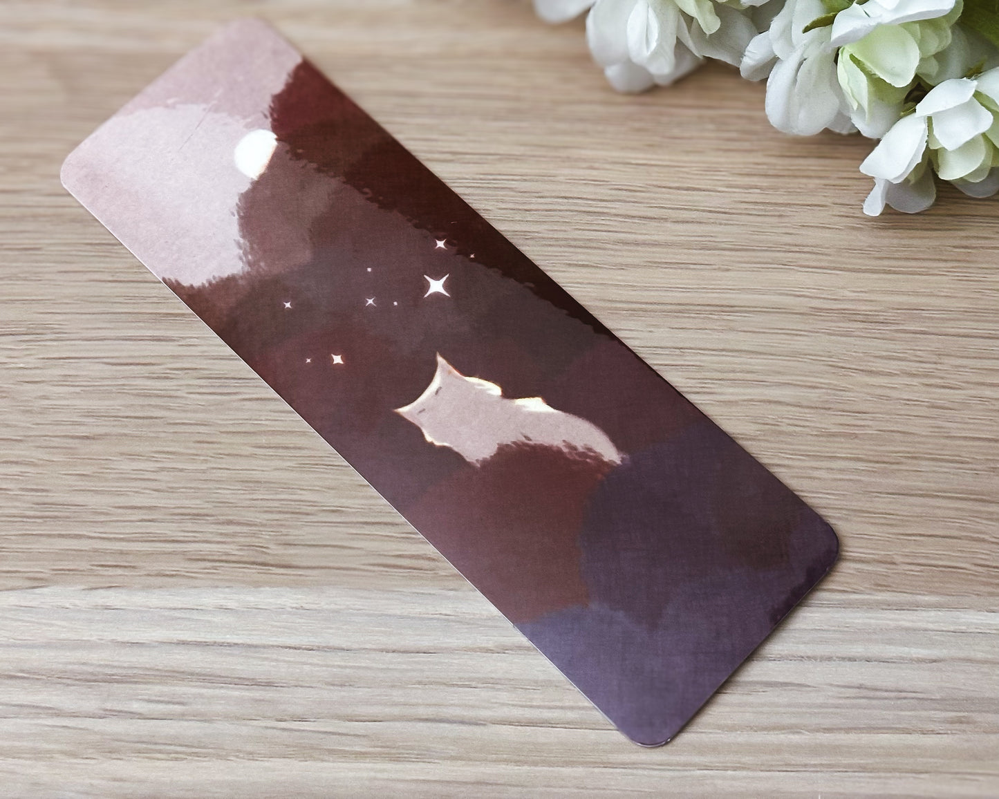 Handmade Sunset Cat Bookmark