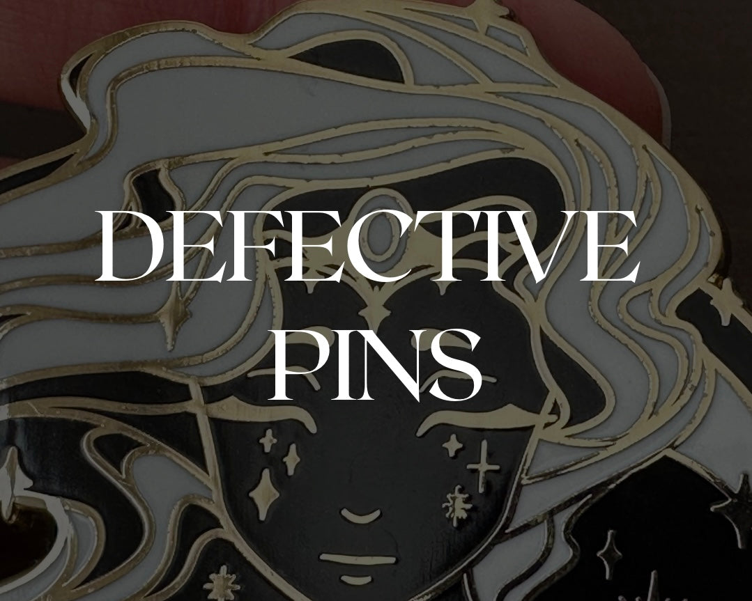DEFECTIVE Pin | Gold Hard Enamel Pin with Manufacturing Defects