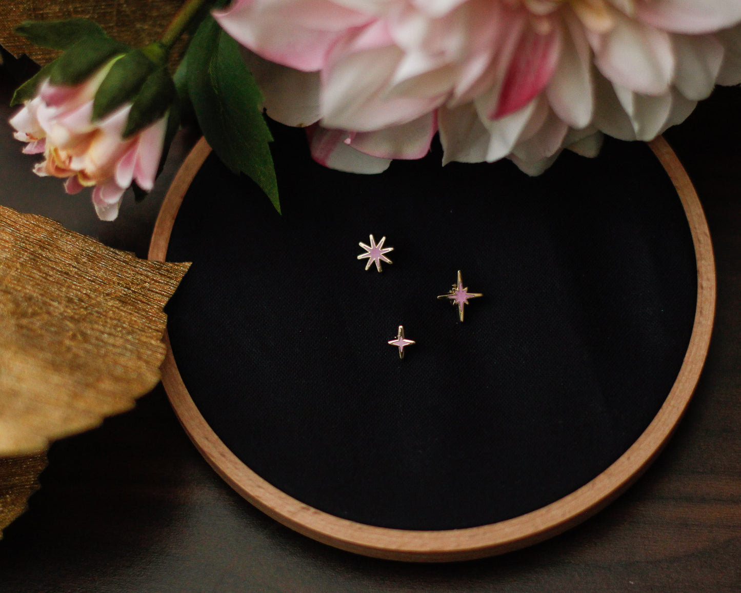 Sparkles Mini Pin Set - BLOOM Edition - A Tea Party with Dragons: Midnight Soiree  Gold Hard Enamel Pins