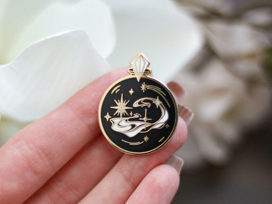 Gold Celestial Garden Starlight Potion Hard Enamel Pin - Black Edition