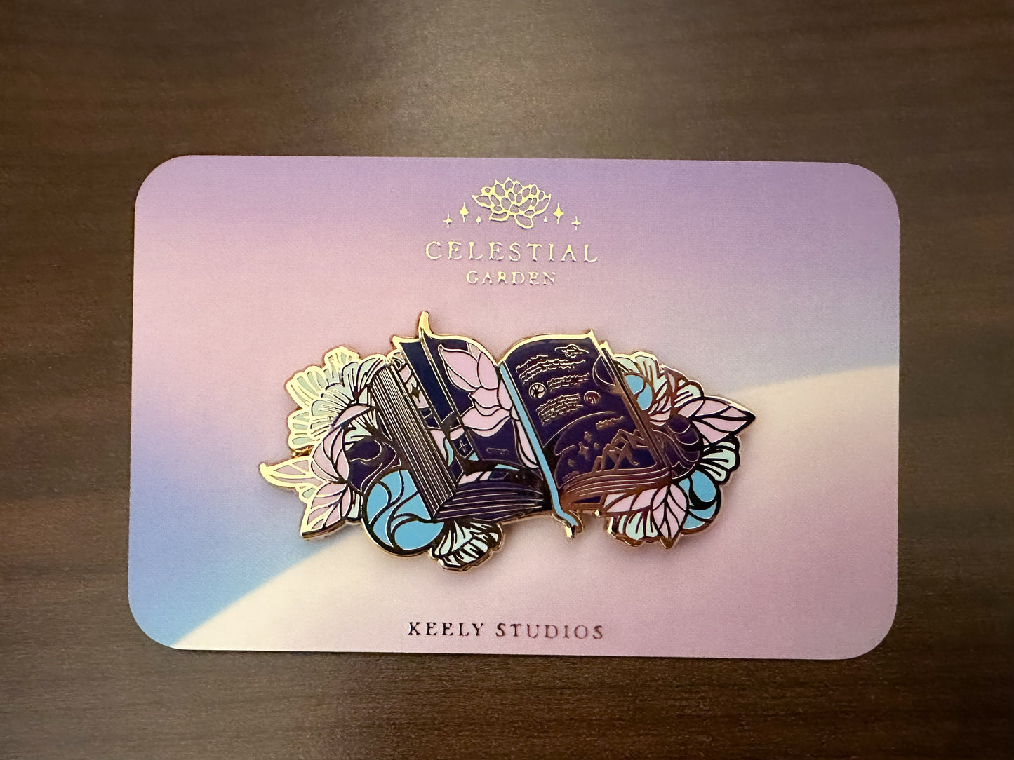 SECONDS | Gold Tome of Celestial Gardening Hard Enamel Pin - Discontinued Version - Celestial Garden Collection