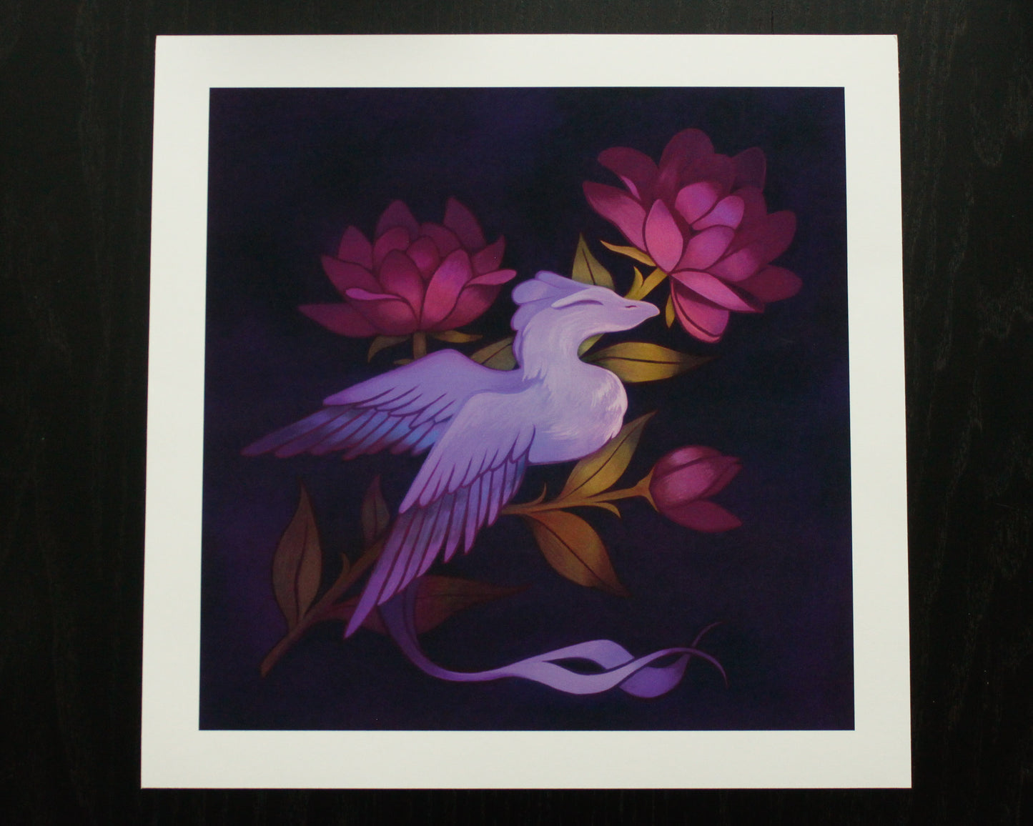 Floral Dragon Fine Art Print | Archival Digital Painting Art Print