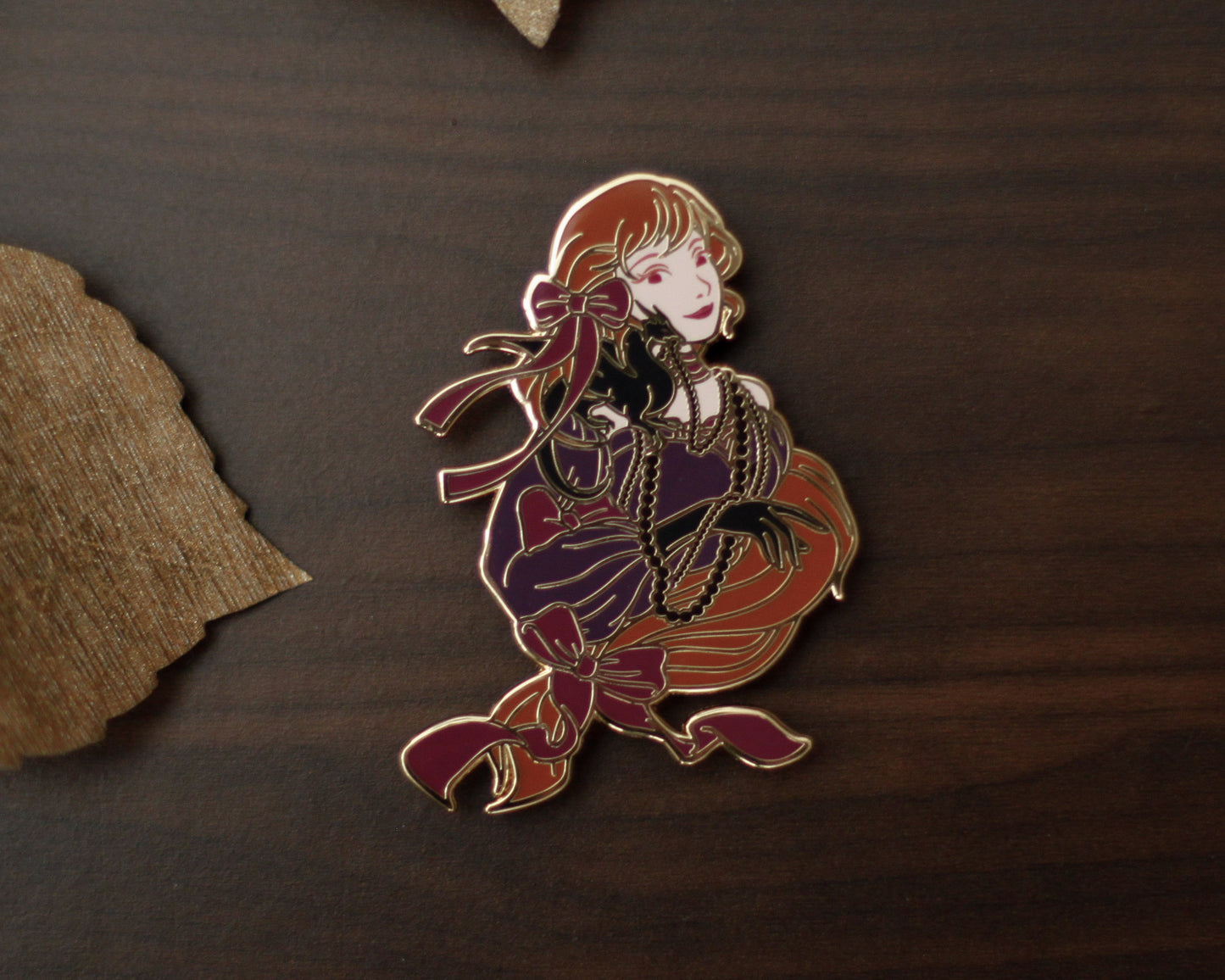 HARVEST Edition - A Tea Party with Dragons: Midnight Soiree "Shoulder Friend" Gold Hard Enamel Pin