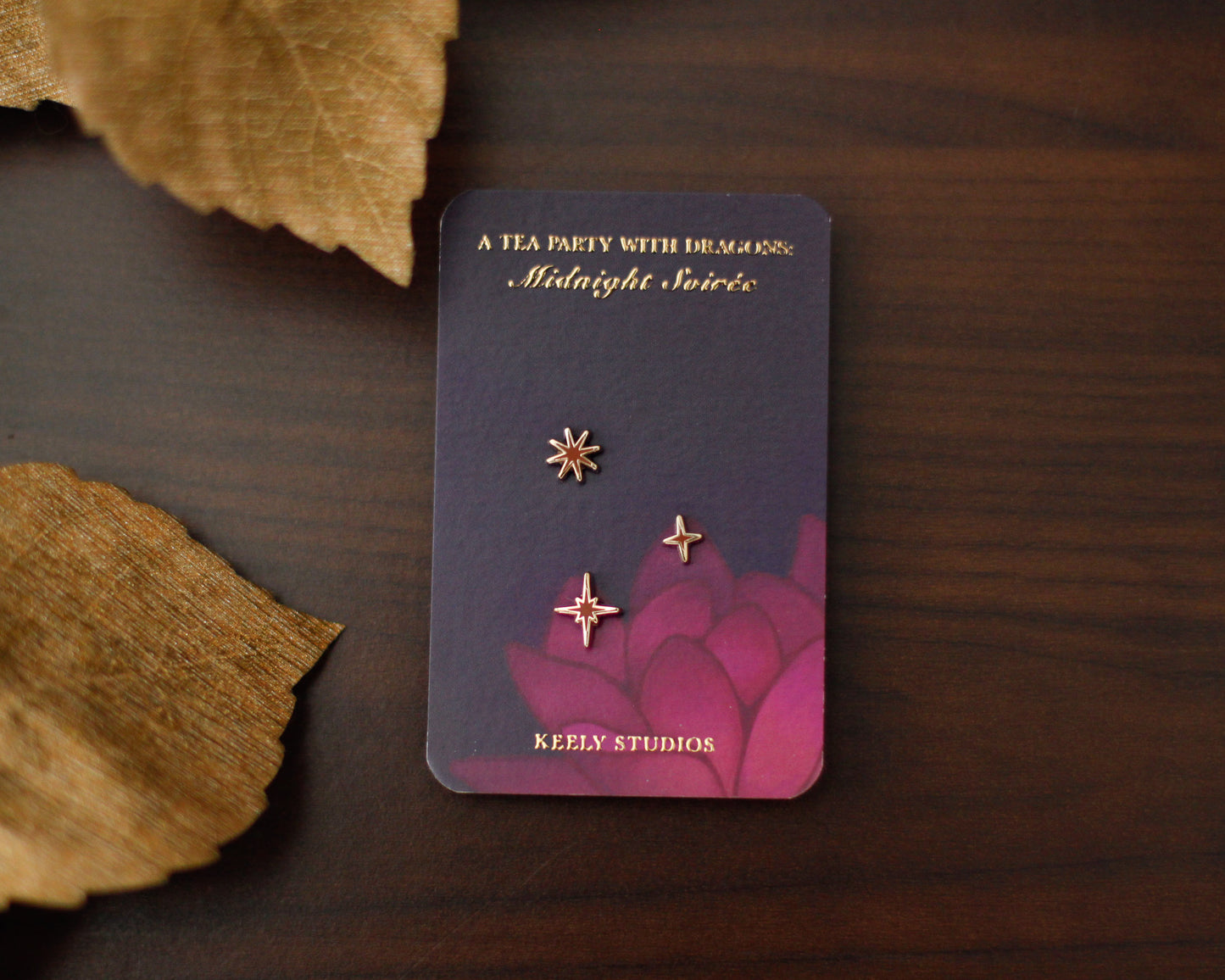 Sparkles Mini Pin Set - HARVEST Edition - A Tea Party with Dragons: Midnight Soiree  Gold Hard Enamel Pins