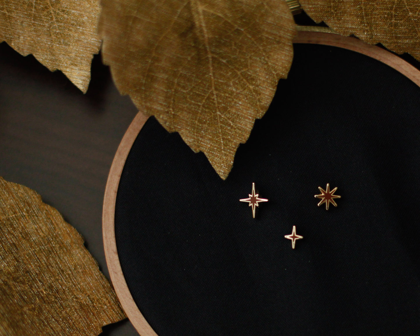 Sparkles Mini Pin Set - HARVEST Edition - A Tea Party with Dragons: Midnight Soiree  Gold Hard Enamel Pins