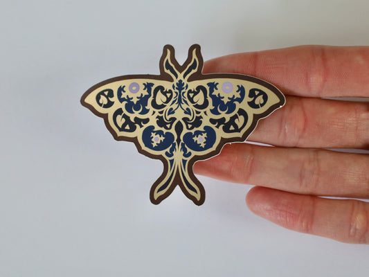 Limited Edition Moth Die Cut Sticker with Mirror Effect | Enchanted Forest: A Whisper in the Night Collection