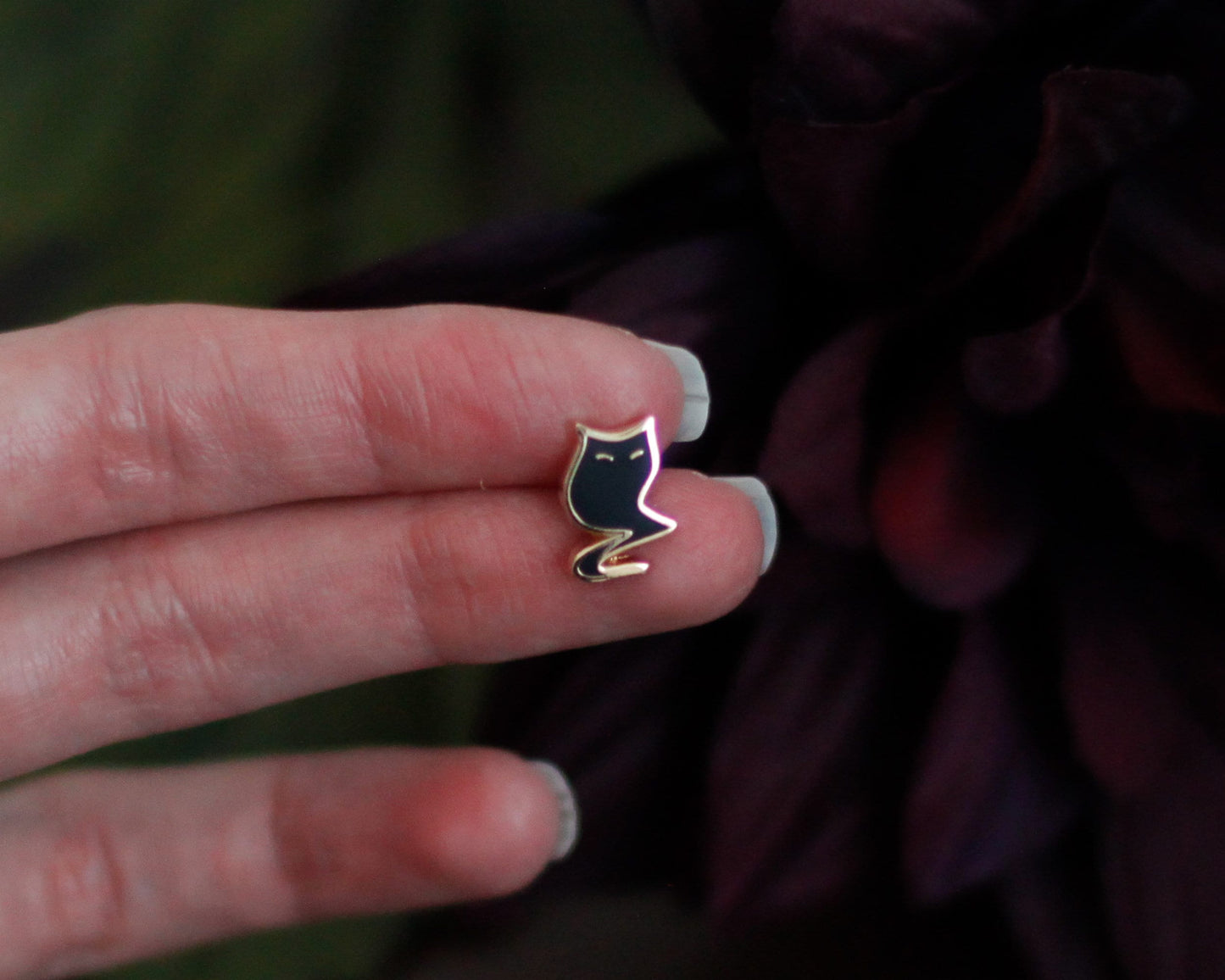 Sleepy Cat Familiar Ghost Tea Hard Enamel Mini Pin Set - Magical Fantasy Theme Lapel Pin - Mini Enamel Pin Set - Keely Studios