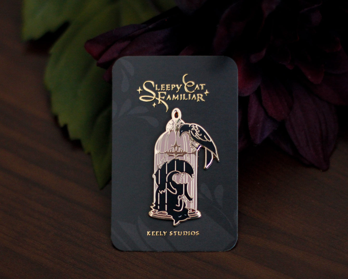 BUNDLE DEAL | Sleepy Cat Familiar Gold Hard Enamel Pin Collection - Magical Fantasy Theme Lapel Pins - Enamel Pins - Keely Studios