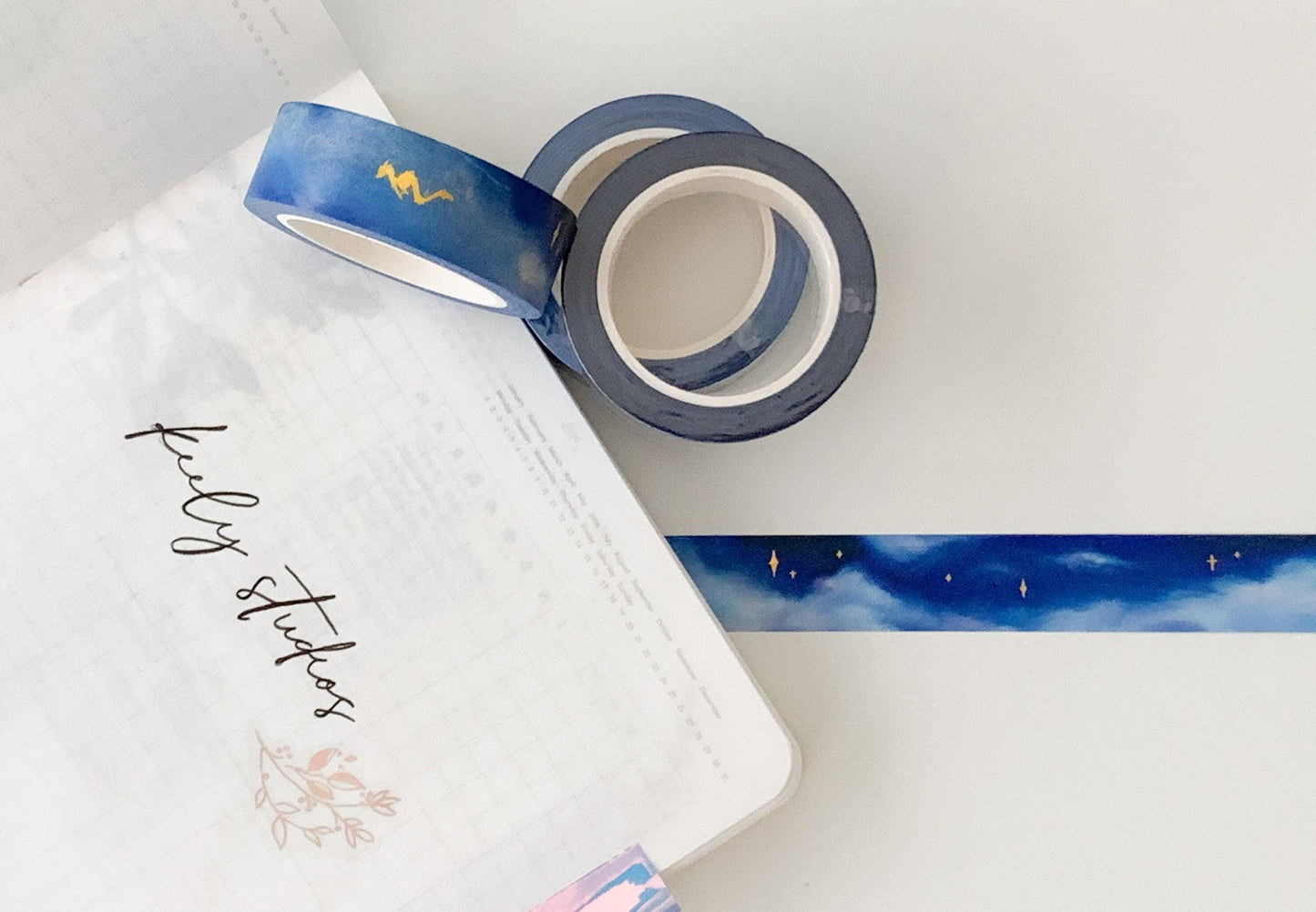 An Ocean of Sky Night Collection Washi Tape - Magical Sky Washi Tape - Sky Art Washi Tape - Fantasy Art Washi Tape - Dragon Washi Tape