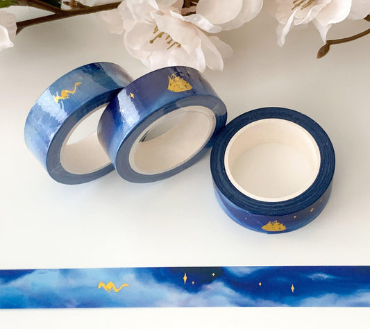 An Ocean of Sky Night Collection Washi Tape - Magical Sky Washi Tape - Sky Art Washi Tape - Fantasy Art Washi Tape - Dragon Washi Tape