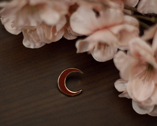 Moon - HARVEST Edition - A Tea Party with Dragons: Midnight Soiree Gold Hard Enamel Pin - Keely Studios