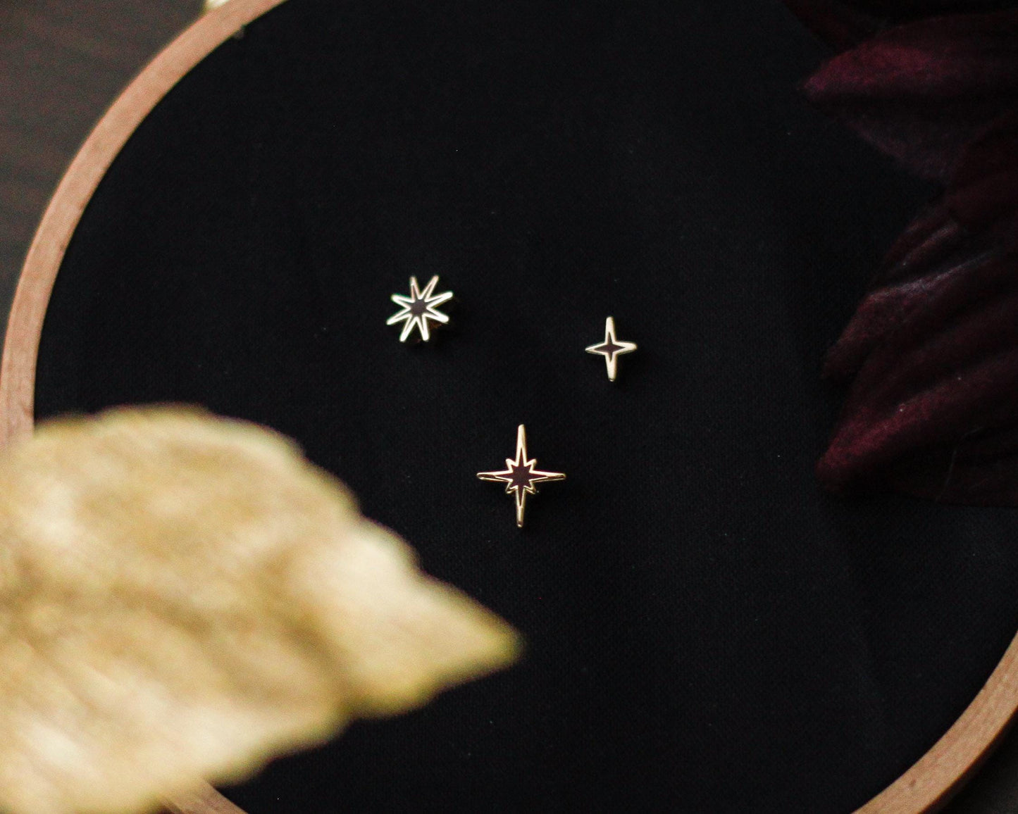 Sparkles Mini Pin Set - FESTIVE Edition - A Tea Party with Dragons: Midnight Soiree Gold Hard Enamel Pins - Keely Studios