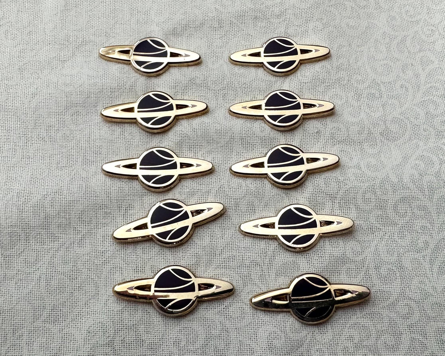 OOPSIE Set | Gold Celestial Garden Planet Mini Pin Set - Hard Enamel Pins - Galaxy Enamel Pin Set