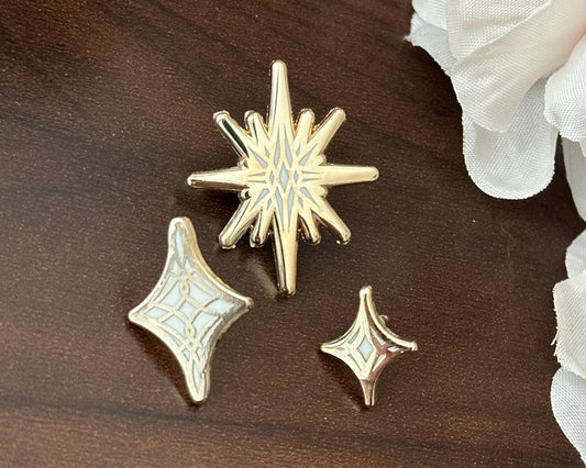 OOPSIE Set | Gold Celestial Garden Stars Mini Pin Set - Hard Enamel Pins - Galaxy Enamel Pin Set
