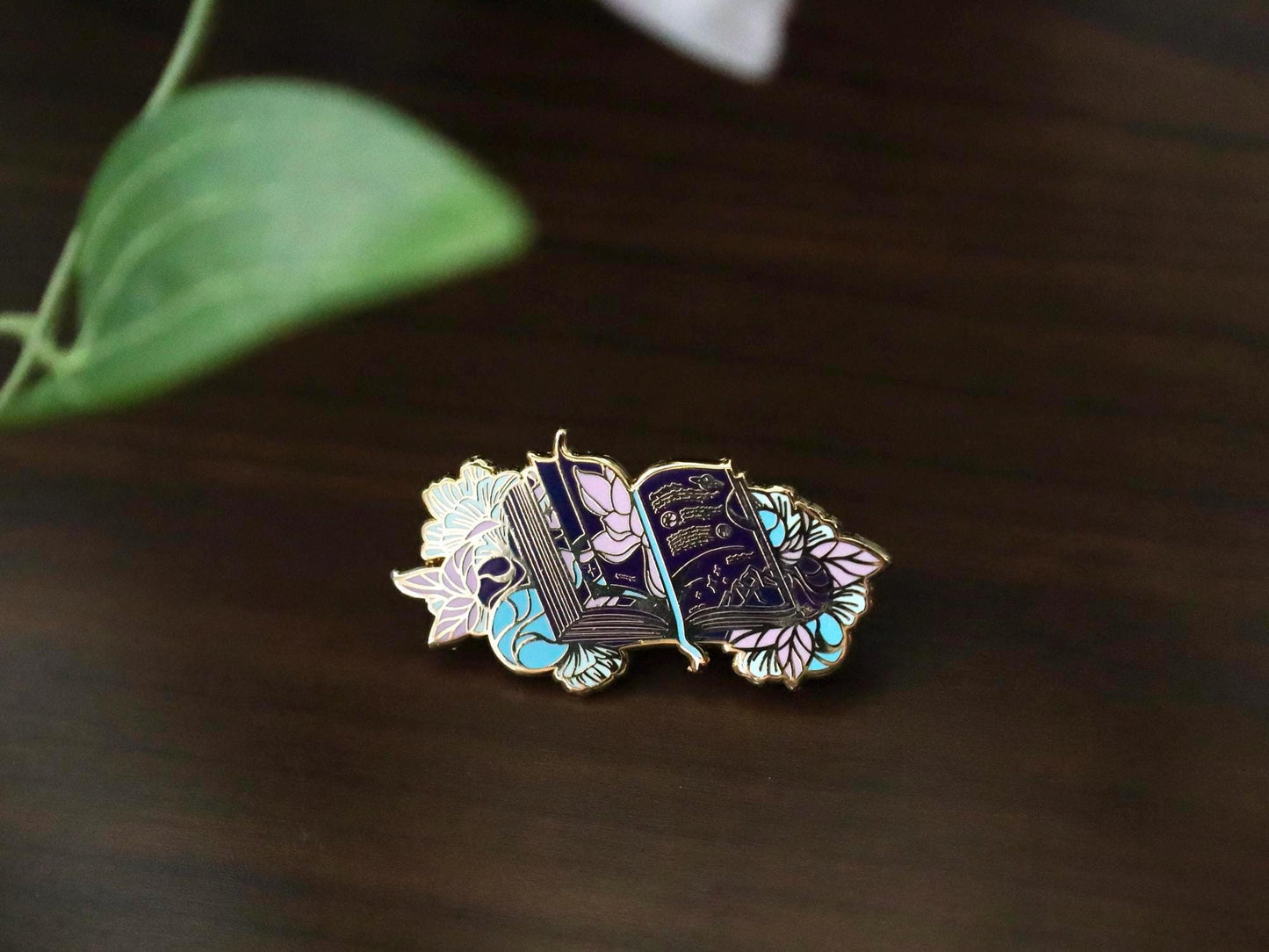 SECONDS | Gold Tome of Celestial Gardening Hard Enamel Pin - Discontinued Version - Celestial Garden Collection