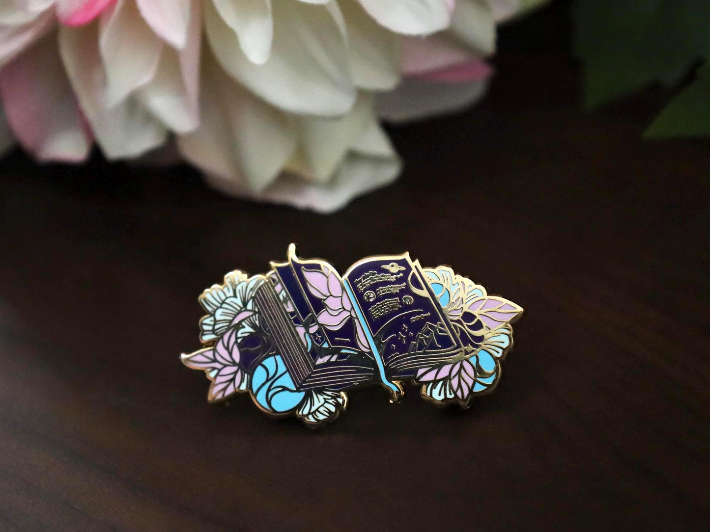 SECONDS | Gold Tome of Celestial Gardening Hard Enamel Pin - Discontinued Version - Celestial Garden Collection