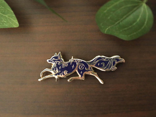 SECONDS | Gold Fox Spirit Hard Enamel Pin - Discontinued Version - Celestial Garden Collection